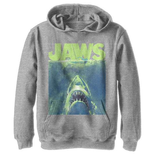 Boy's Jaws Neon Poster Pull Over Hoodie