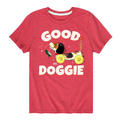 تي شيرت جرافيكي بأكمام قصيرة من فيشر برايس للأولاد، مطبوع عليه صورة كلب داشهند جيد