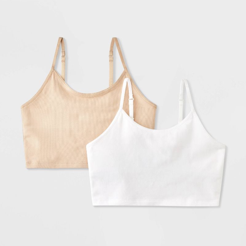 Girls' 2pk Cotton Shelf Bra Cami - Cat & Jack™