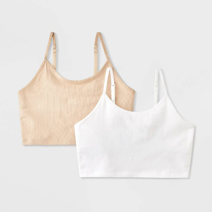 Girls' 2pk Cotton Shelf Bra Cami - Cat & Jack™