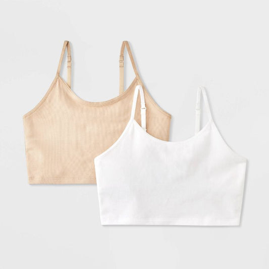 Girls' 2pk Cotton Shelf Bra Cami - Cat & Jack™