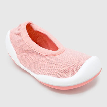 Komuello Toddler Boy Girl First Walk Sock Shoes Flat Style Solid Colors