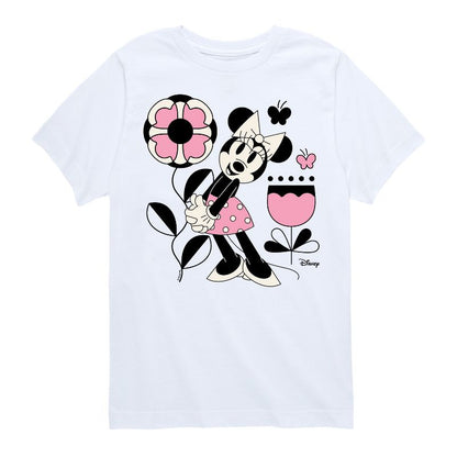 Boys' - Disney - Minnie Mouse with Flowers & Butterflies Short Sleeve Graphic T-Shirt
