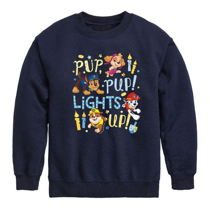 Boys' - Paw Patrol - Pup Pup Lights Up Graphic Long Sleeve Fleece Sweatshirt