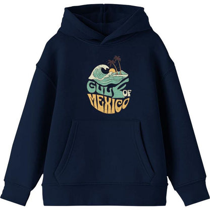 Gulf of Mexico Wave Text Youth Long Sleee Hoodie