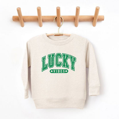 The Juniper Shop Lucky Vibes Distressed Youth Ultra-Soft Graphic Sweatshirt