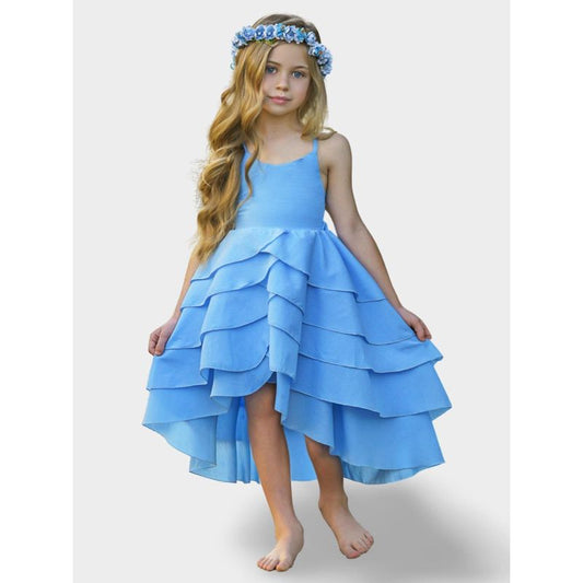 Pretty Petal Blues Tiered Dress Mia Belle Girls