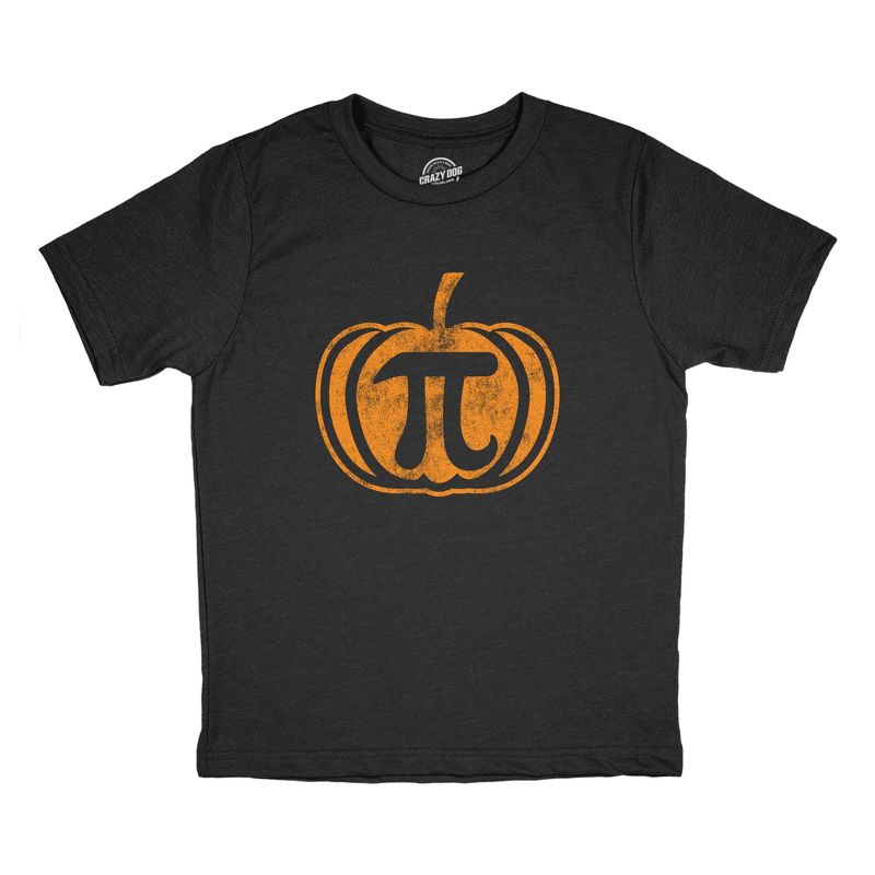 Youth Pumpkin Pi T Shirt Funny Math Shirt Pie Tee Thanksgiving Tee for Kids - Crazy Dog Youth T Shirt