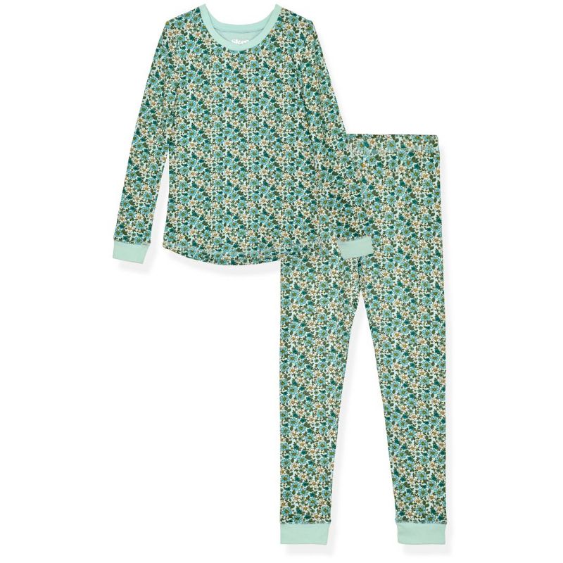 Sleep On It Girls 2-Piece Super Soft Jersey Long Sleeve Snug-Fit Pajama Set - Toddler Pajamas to Girls Pajama Sets