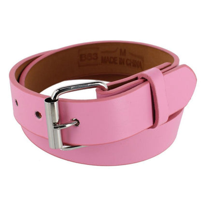 CTM Kids' Solid Bold Color Belt with Roller Buckle