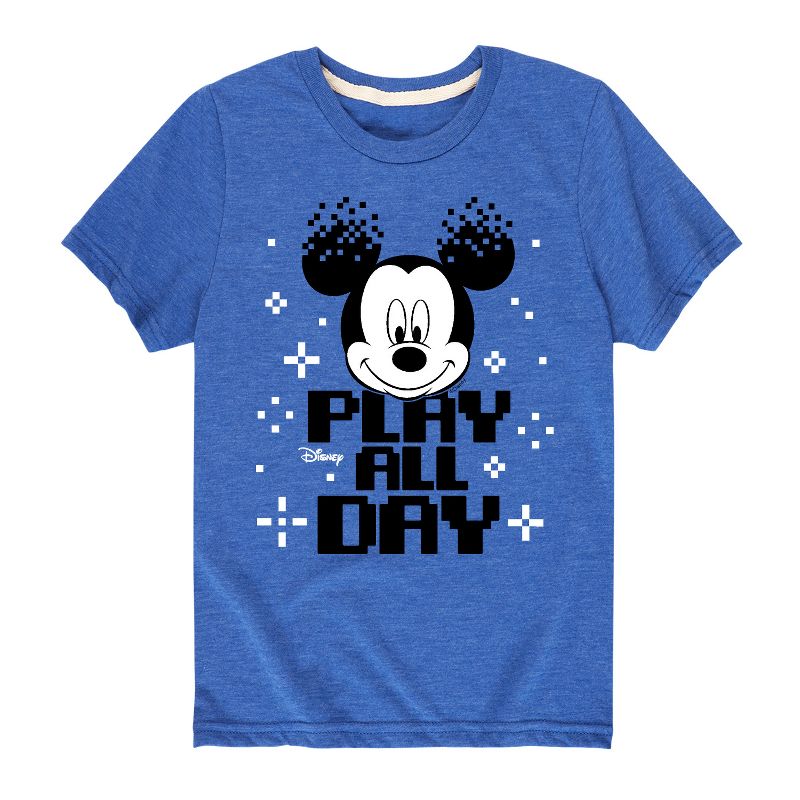 Boys' - Disney - Play All Day Pixels Short Sleeve Graphic T-Shirt