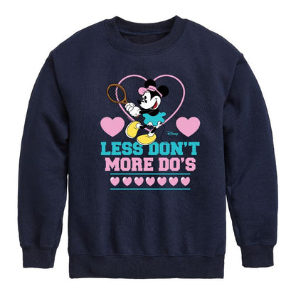 Boys' - Disney - Less Dont More Dos Tennis Graphic Long Sleeve Fleece Sweatshirt