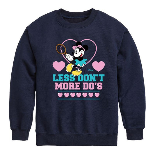 Boys' - Disney - Less Dont More Dos Tennis Graphic Long Sleeve Fleece Sweatshirt