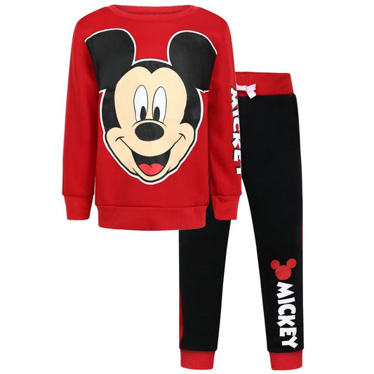 Disney Mickey Mouse Boys Sweatshirt and Pants Set for Toddler and Little Kids