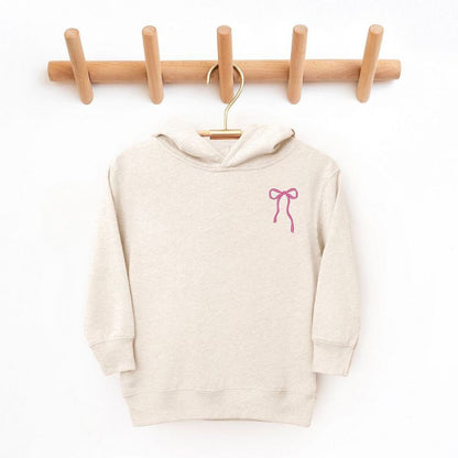 The Juniper Shop Embroidered Thin Bow Toddler Graphic Hoodie