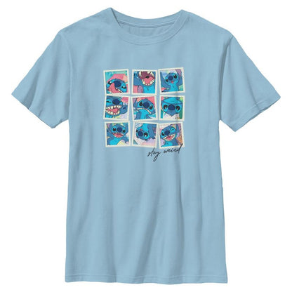 Boy's Lilo & Stitch Stay Weird Portraits T-Shirt