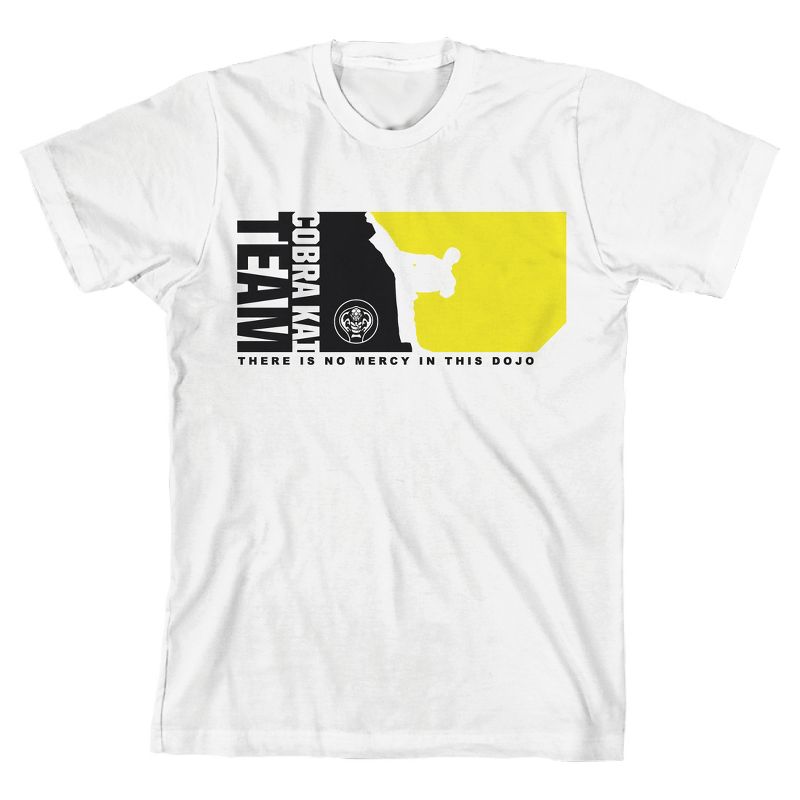 Cobra Kai Team No Mercy Dojo Youth Boy's White T-Shirt