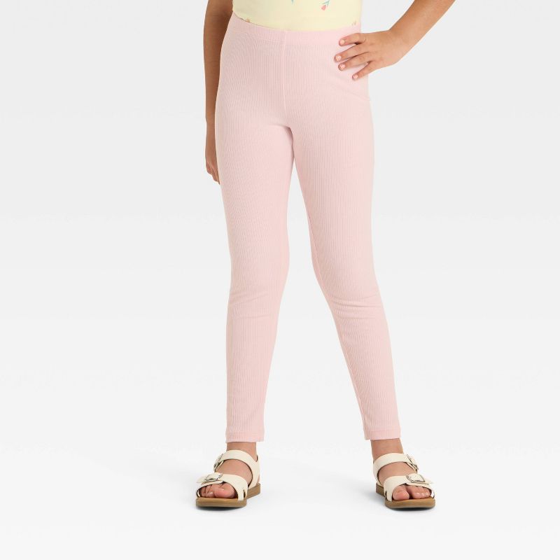 Girls' Solid Ribbed Leggings - Cat & Jack™