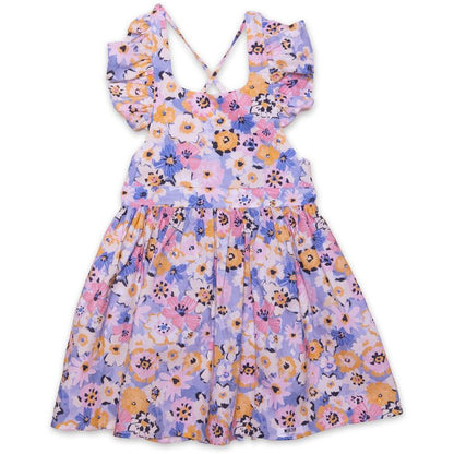 Worthy Threads Little/Big Girls' Ruffle Sleeve Tie Back Dresses