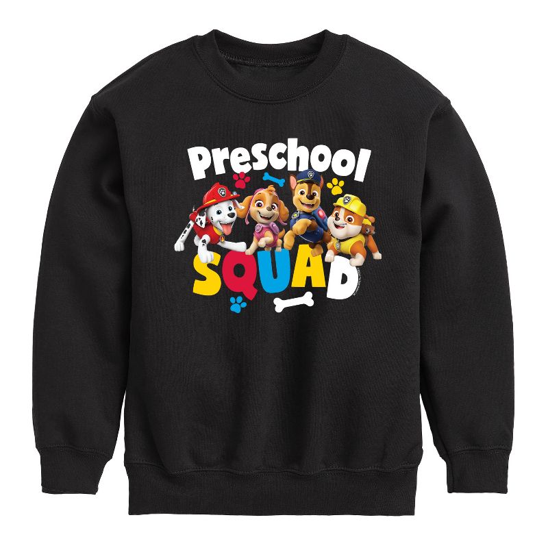 Boys' - Paw Patrol - Squad Preschool Graphic Long Sleeve Fleece Sweatshirt