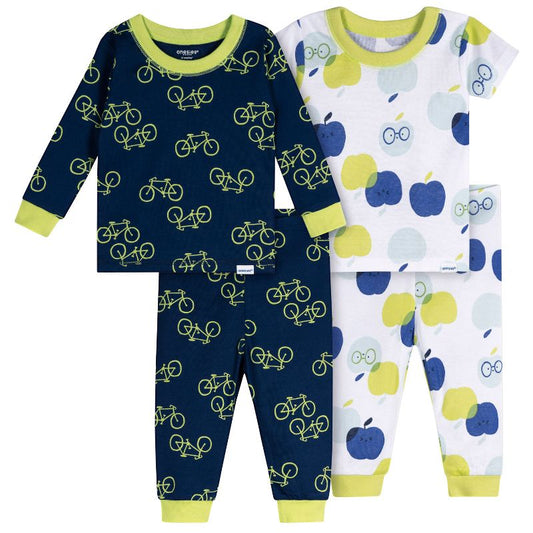 طقم بيجامات من 4 قطع للأولاد والبنات من ماركة Onesies