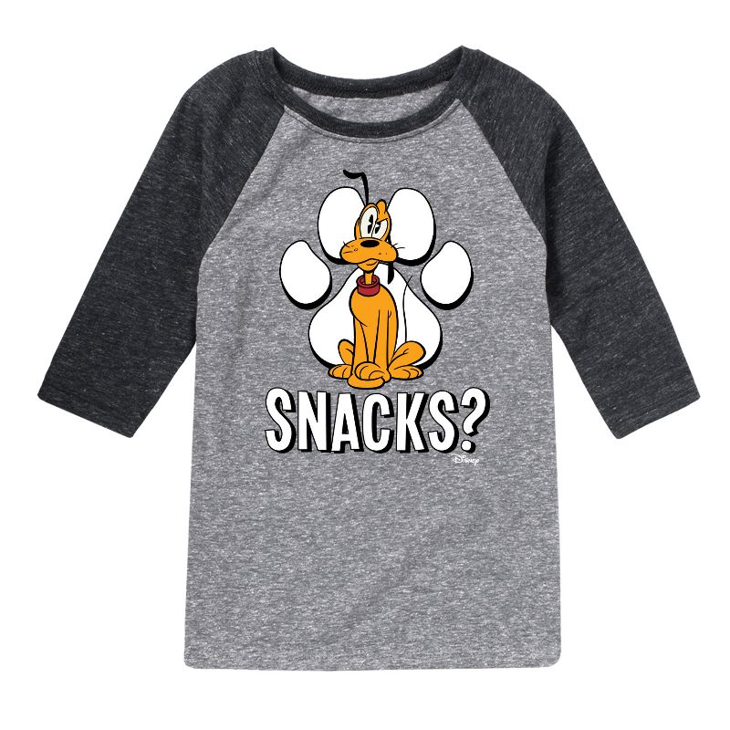 Boys' - Disney - Pluto Snacks? Raglan Graphic T-Shirt