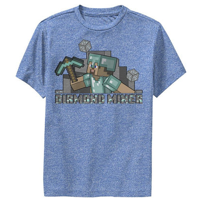 Boy's Minecraft Diamond Miner Performance Tee