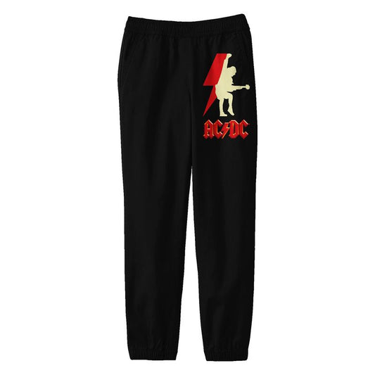 بنطال رياضي AC/DC Angus Young Red Silhouette Youth Black Graphic
