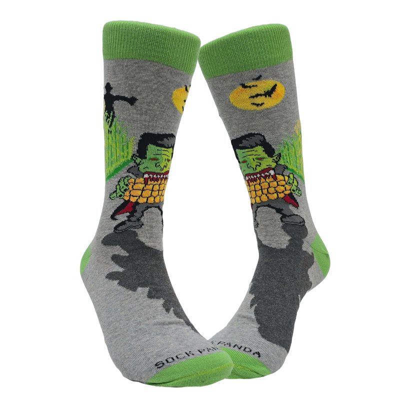 Dracula Eating Corn Socks from the Sock Panda - Great for Halloween (Men's or Tween Sizes)