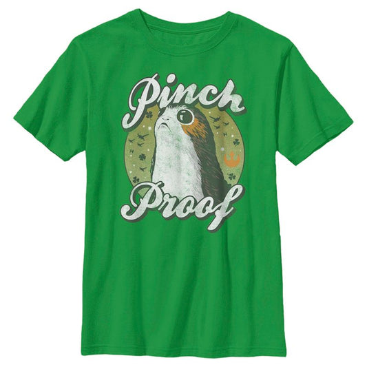 Boy's Star Wars The Last Jedi Porg St. Patrick's Day Pinch Proof T-Shirt