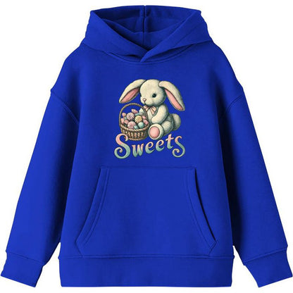 Sweets Bunny WIth Candy Basket   Boy's Long Sleeve Hoodie