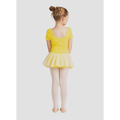 فستان ليوتارد للبنات من دانز إن موشن 293، تنورة مادلين سباركل، بأكمام قصيرة