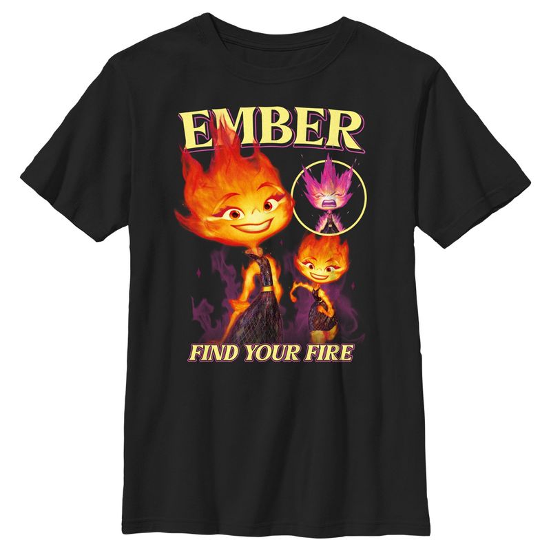 تي شيرت بوستر "ابحث عن نارك" للأولاد من Elemental Ember