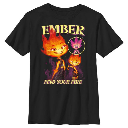 تي شيرت بوستر "ابحث عن نارك" للأولاد من Elemental Ember