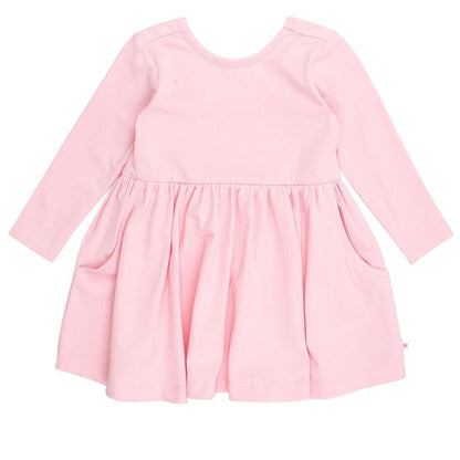 فستان RuffleButts للفتيات بأكمام طويلة