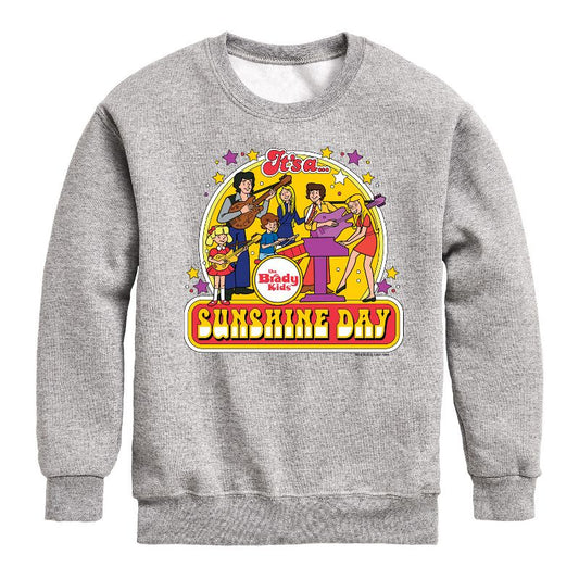 Boys' - The Brady Bunch - The Brady Kids Graphic Long Sleeve Fleece Sweatshirt
