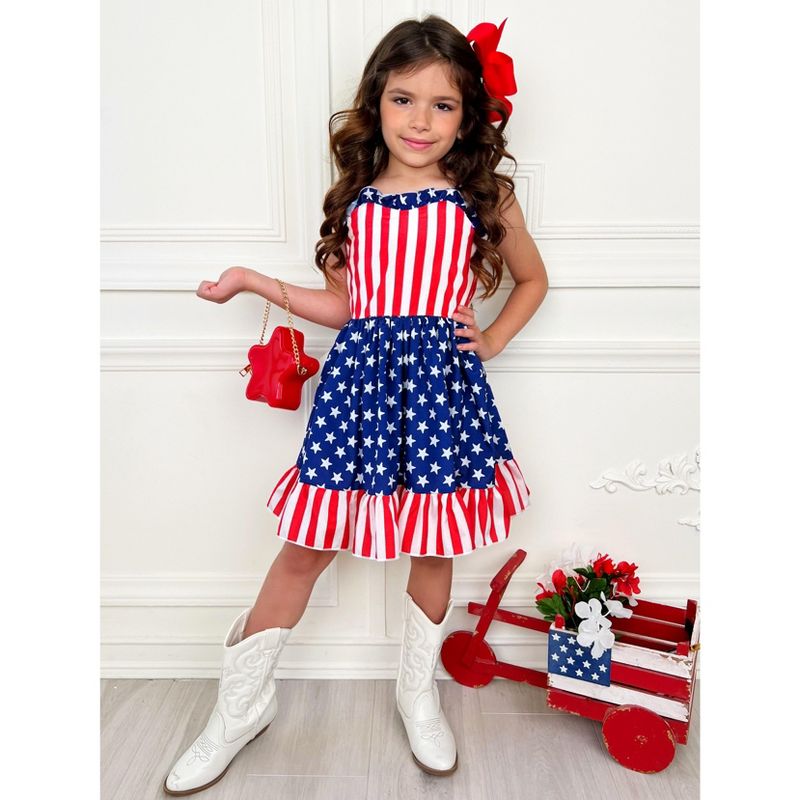 فستان ميا بيل للفتيات ذو شكل قلب ونجوم وخطوط