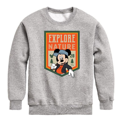 Boys' - Disney - Explore Nature Graphic Long Sleeve Fleece Sweatshirt