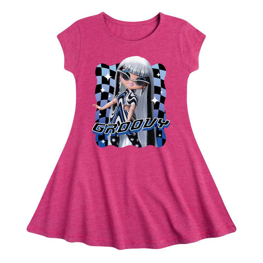 Girls' - LOL Surprise! - Groovy Babe Fit & Flair Cap Sleeve Dress