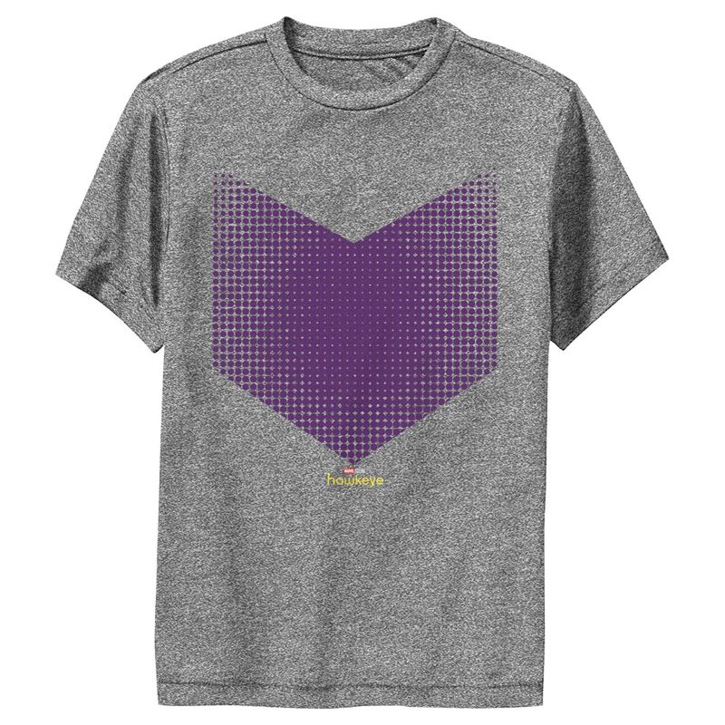 Boy's Marvel Hawkeye Halftone Arrow Icon Performance Tee