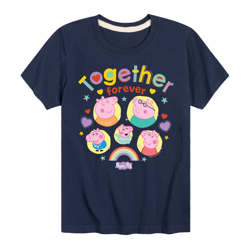 تي شيرت جرافيكي بأكمام قصيرة للأولاد من Peppa Pig - Together Forever