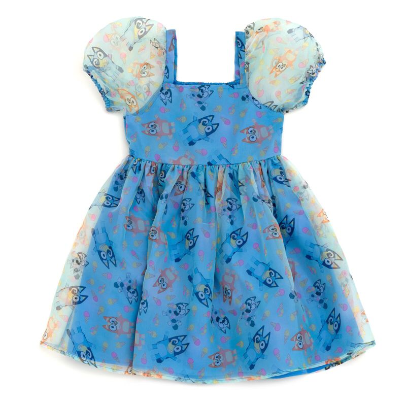Bluey Square Neck Organza Dress