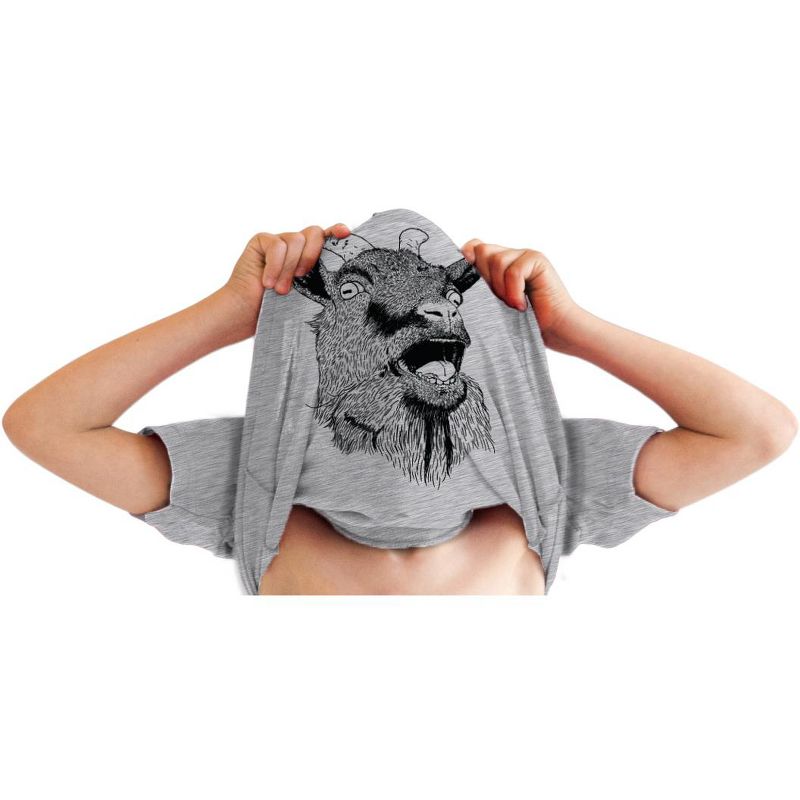 Youth Ask Me About My Goat Funny Animal Flip Shirt Cool Disguise Tee for Kids - Crazy Dog Youth T Shirt