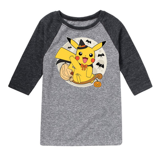 Boys' - Pokémon - Pikachu Moon Witch Raglan Graphic T-Shirt