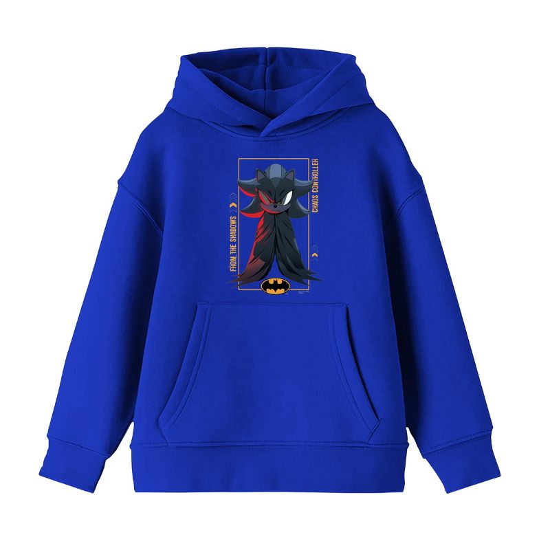 DC x Sonic the Hedgehog Chaos Controller Shadow X Batman Youth Long Sleeve Hoodie