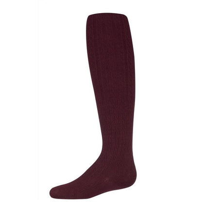 Memoi Girls Cotton Blend Cable Tights
