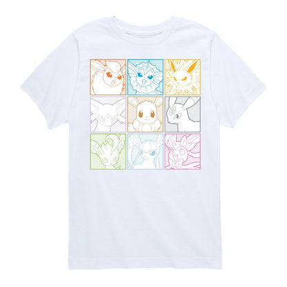 تي شيرت جرافيكي بأكمام قصيرة من بوكيمون - إيفي سكويرز للأولاد