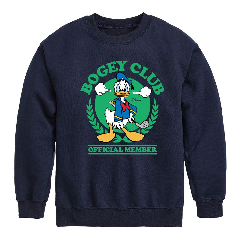 Boys' - Disney - Donald Duck Bogey Club Graphic Long Sleeve Fleece Sweatshirt