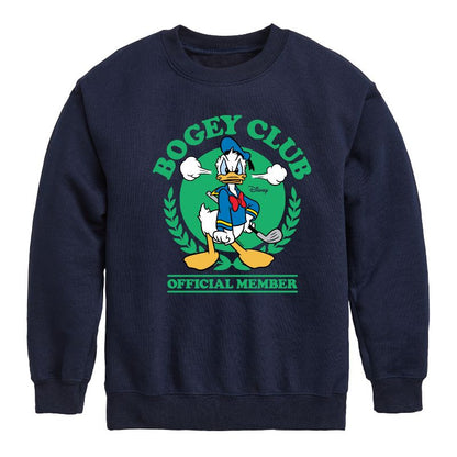 Boys' - Disney - Donald Duck Bogey Club Graphic Long Sleeve Fleece Sweatshirt