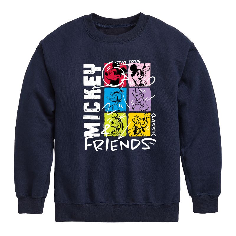 Boys' - Disney - Streetwear Shot Graphic Long Sleeve Fleece Sweatshirt